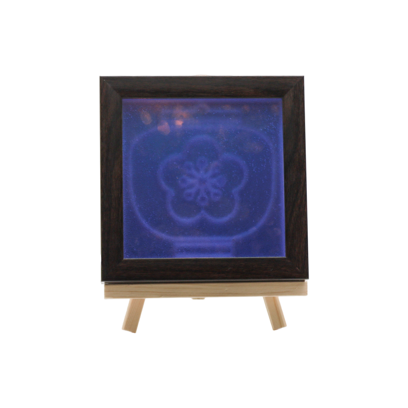 Lọ sứ màu socola kèm đèn pha lê họa tiết mận trắng - Wind Sakura Crystal