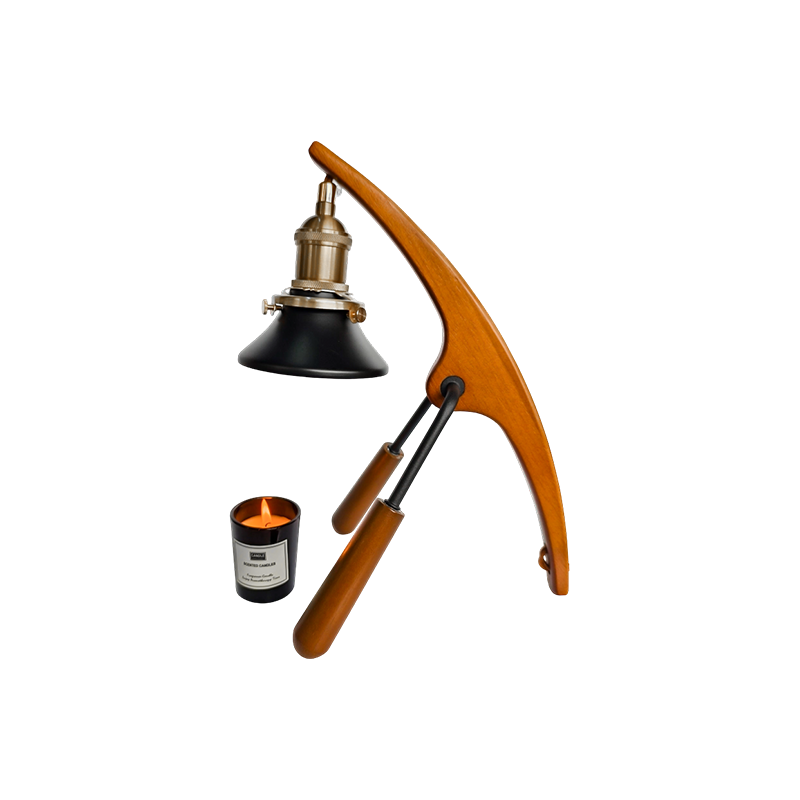 Đèn Sưởi Ấm Tay Gỗ Cong - Arc Glow
